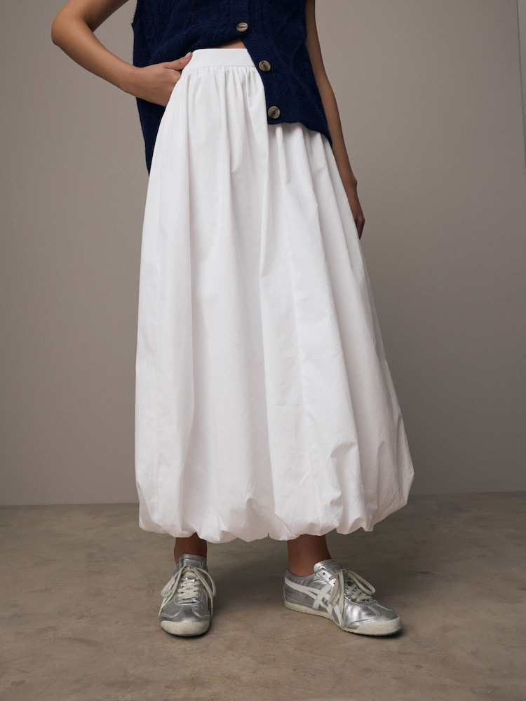 White Bubble Hem Skirt - Image 2 of 6