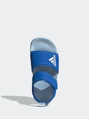 adidas navy blue Adilette Kids Sandals - Image 7 of 9