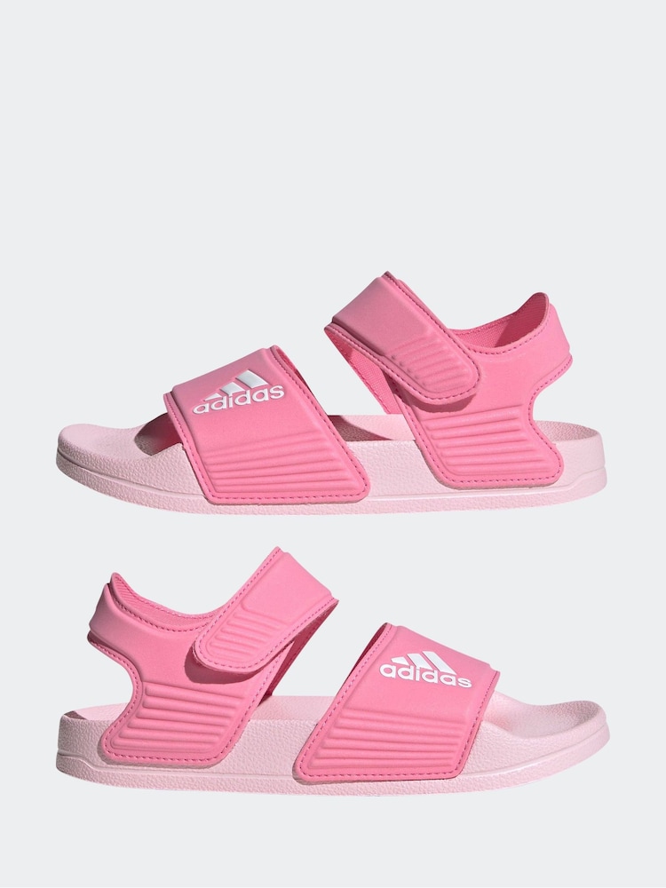 adidas light pink Adilette Kids Sandals - Image 5 of 9