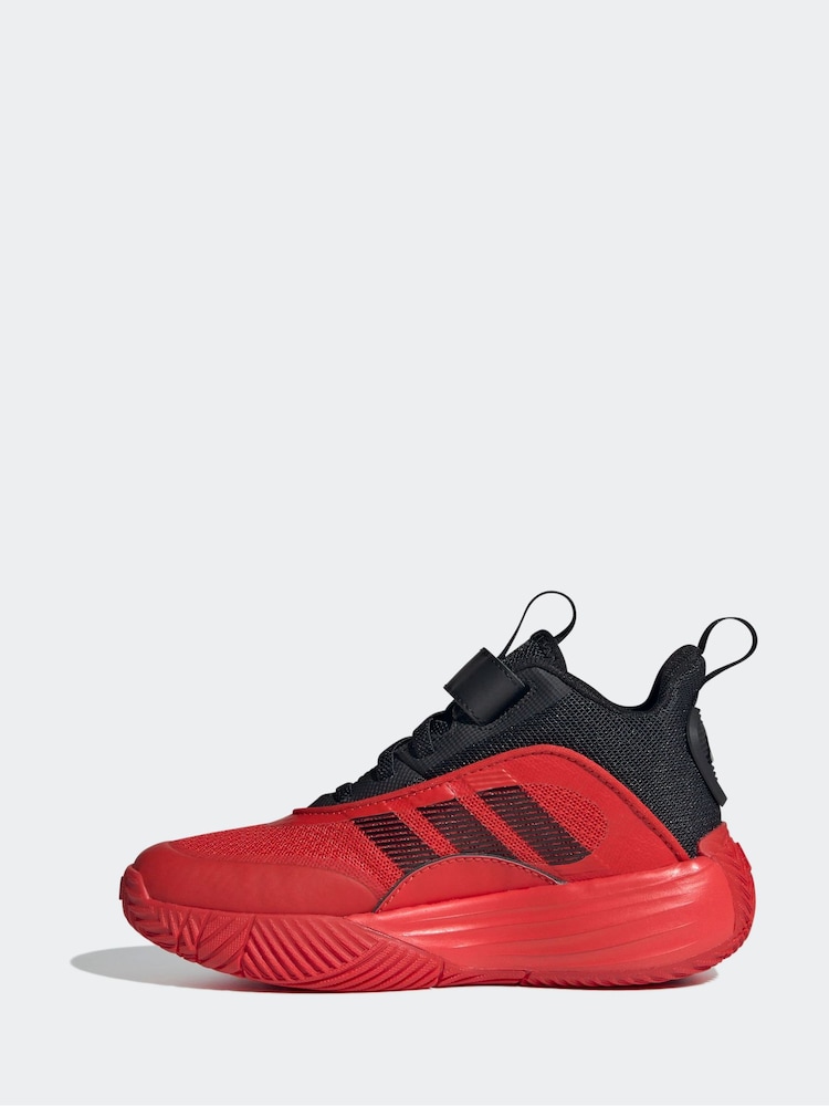 adidas red/black Own the Game 3.0 Trainers - Image 2 of 8
