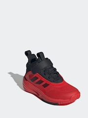 adidas red/black Own the Game 3.0 Trainers - Image 3 of 8