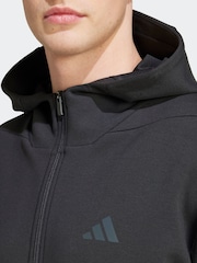 Svart - adidas Designad för träning Full-Zip Track Huvtröja - Bild 5 av 7