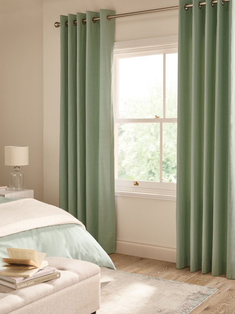 Cortinas de algodón con ojales - Imagen 1 de 9 Cortinas de algodón con ojales - Imagen 1 de 9
