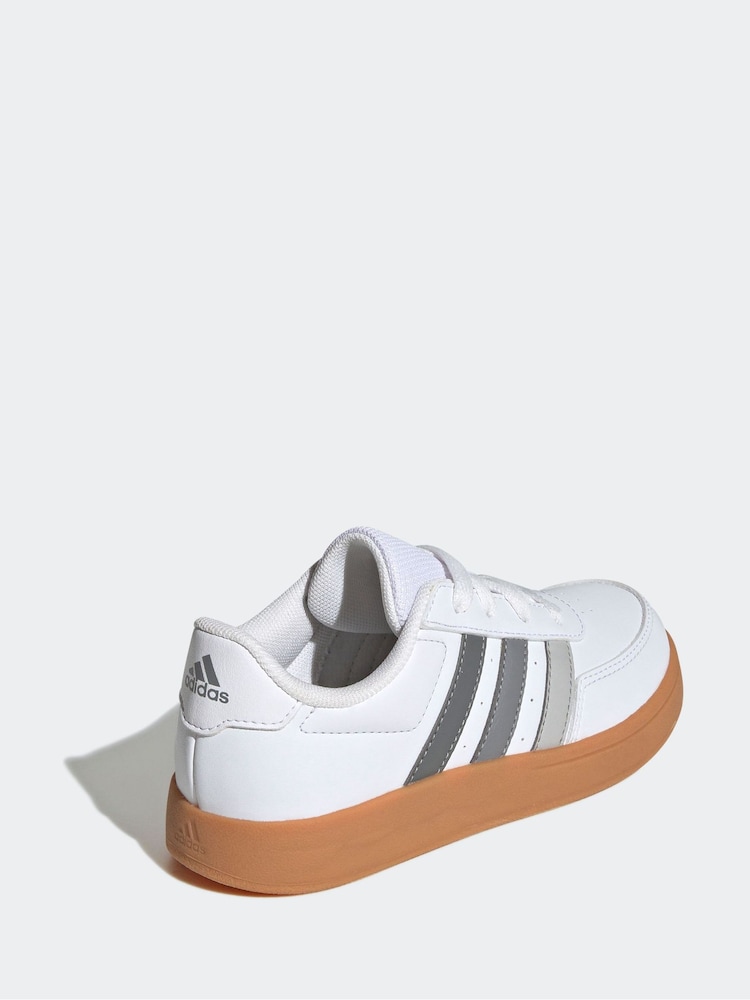 adidas Brown/White Breaknet 2.0 K Trainers - Image 4 of 9