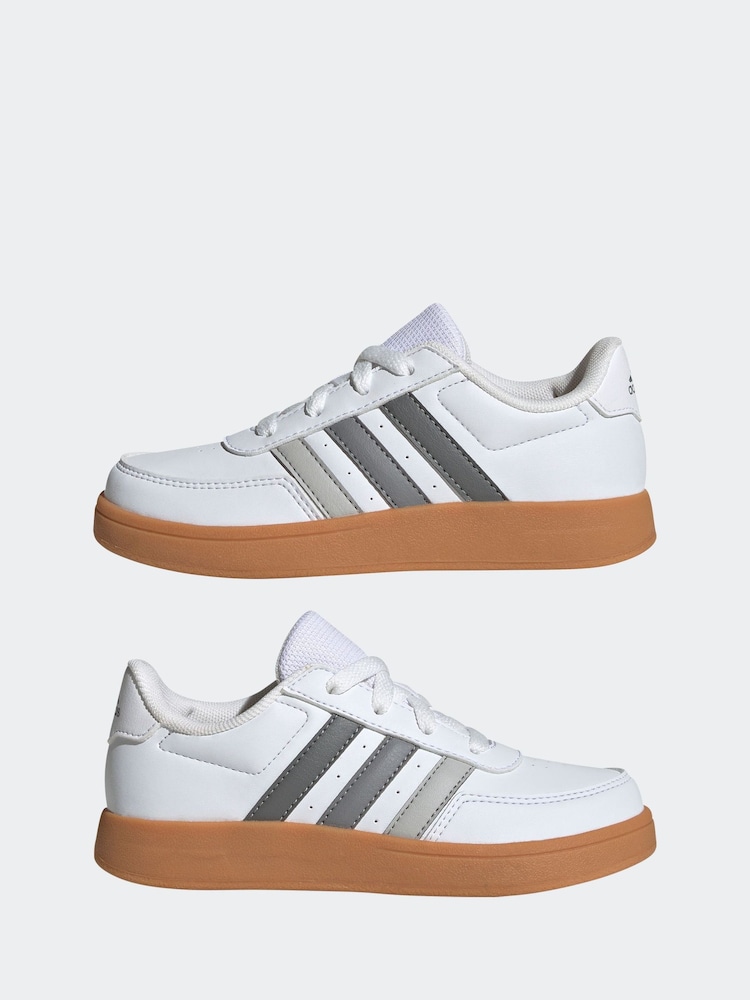adidas Brown/White Breaknet 2.0 K Trainers - Image 5 of 9