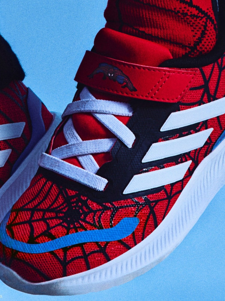 adidas Red Runfalcon Spider-Man Running Shoes - Image 4 of 13