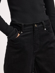 Albaray Black Cord Barrel Trousers - Image 3 of 4