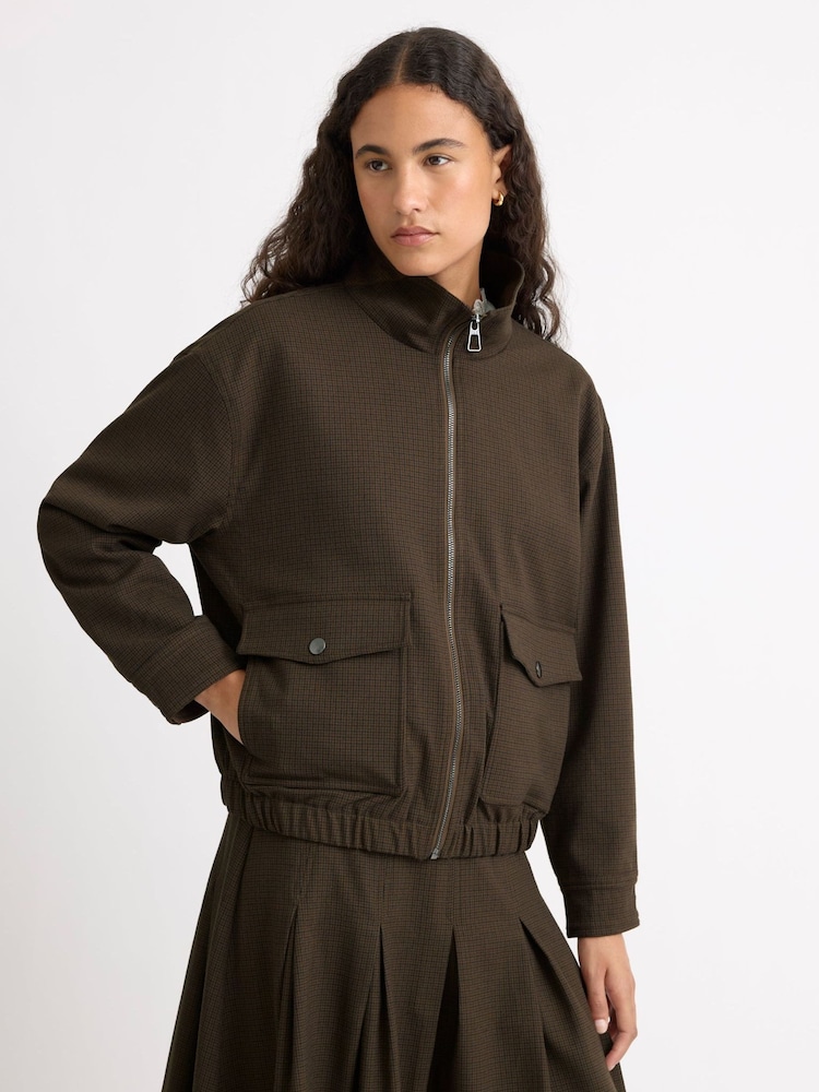 Albaray Brown Mini Checked Jacket - Image 1 of 5