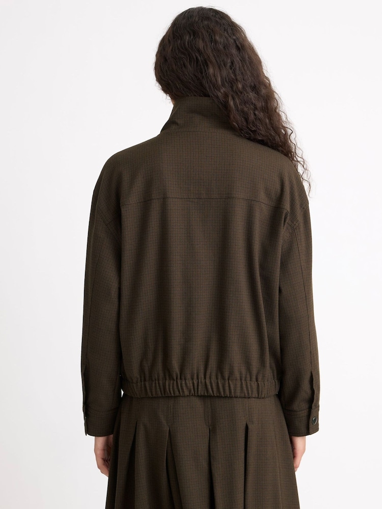 Albaray Brown Mini Checked Jacket - Image 2 of 5