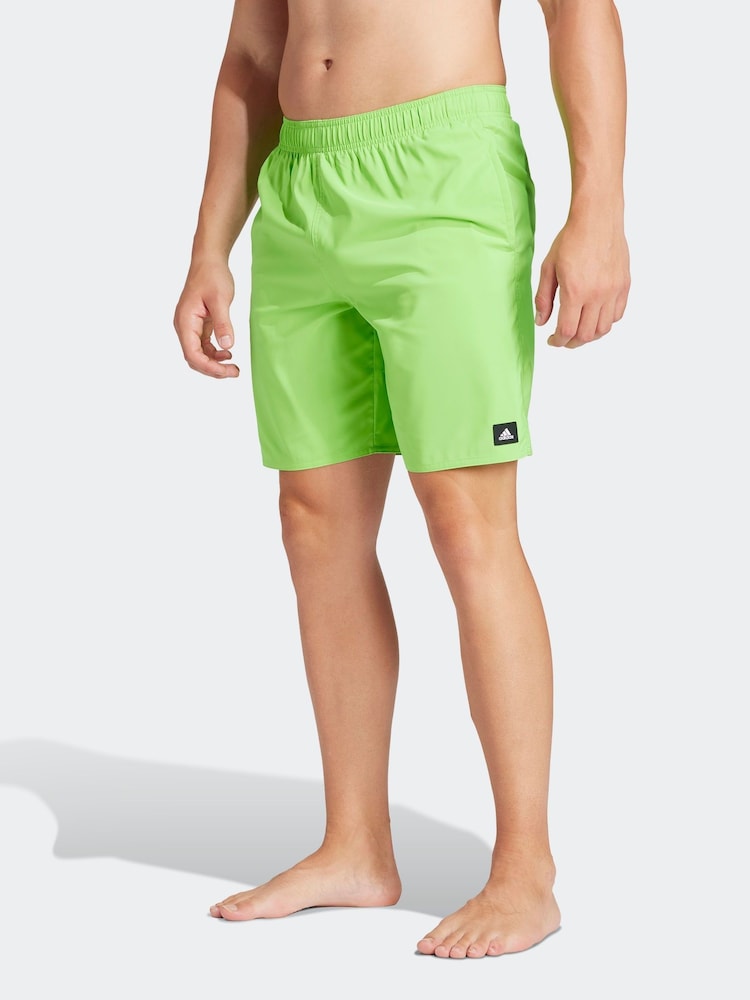 Grön - adidas Solid Swim Shorts - Bild 1 av 6