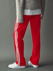 adidas Red Straight Firebird 3 Stripe Straight Trackpants - Image 2 of 9