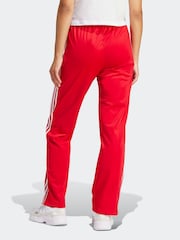 adidas Red Straight Firebird 3 Stripe Straight Trackpants - Image 5 of 9