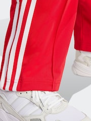 adidas Red Straight Firebird 3 Stripe Straight Trackpants - Image 7 of 9