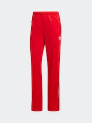 adidas Red Straight Firebird 3 Stripe Straight Trackpants - Image 9 of 9