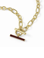 Peers Hardy Gold Peers Hardy 18ct Plated Chunky Dark Cherry Bar Necklace - Image 2 of 4