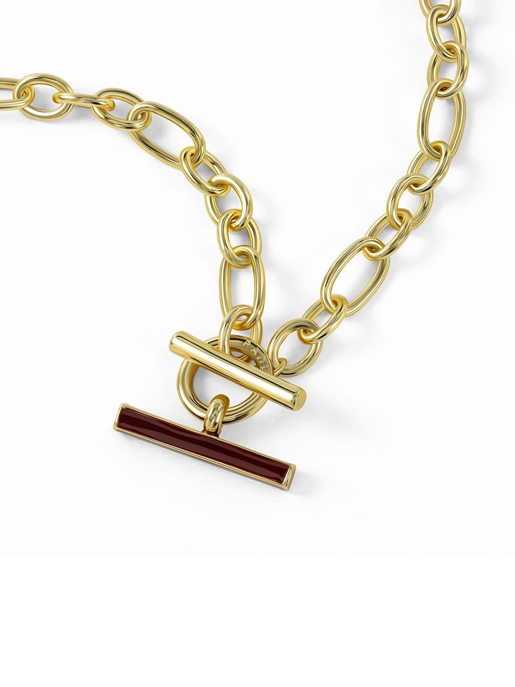 Peers Hardy Gold Peers Hardy 18ct Plated Chunky Dark Cherry Bar Necklace - Image 2 of 4 Peers Hardy Gold Peers Hardy 18ct Plated Chunky Dark Cherry Bar Necklace - Image 2 of 4