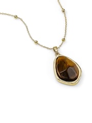Peers Hardy Gold Radley 18ct Plated Tigers Eye Drop Charm Necklace - Image 3 of 4