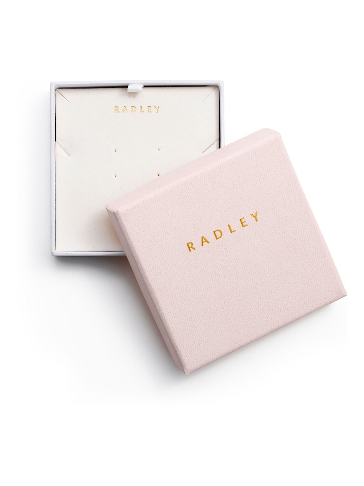 Peers Hardy Gold Tone Radley 18ct Plated Hoop Earrings - Image 3 of 3