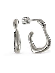 Peers Hardy Silver Plated Peers Hardy  Molten Hoop Earrings - Image 1 of 4