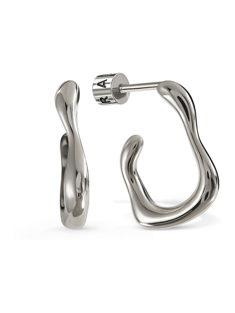 Peers Hardy Silver Plated Peers Hardy Molten Hoop Earrings - Image 2 of 4 Peers Hardy Silver Plated Peers Hardy Molten Hoop Earrings - Image 2 of 4