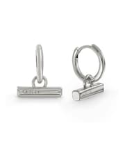 Peers Hardy Silver Radley Plated Bar Hoop Earrings - Image 2 of 4