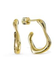 Radley Gold Radley Gold 18ct Plated Molten Hoop Earrings - Image 2 of 4