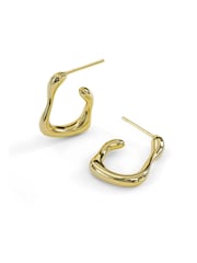 Radley Gold Radley Gold 18ct Plated Molten Hoop Earrings - Image 3 of 4