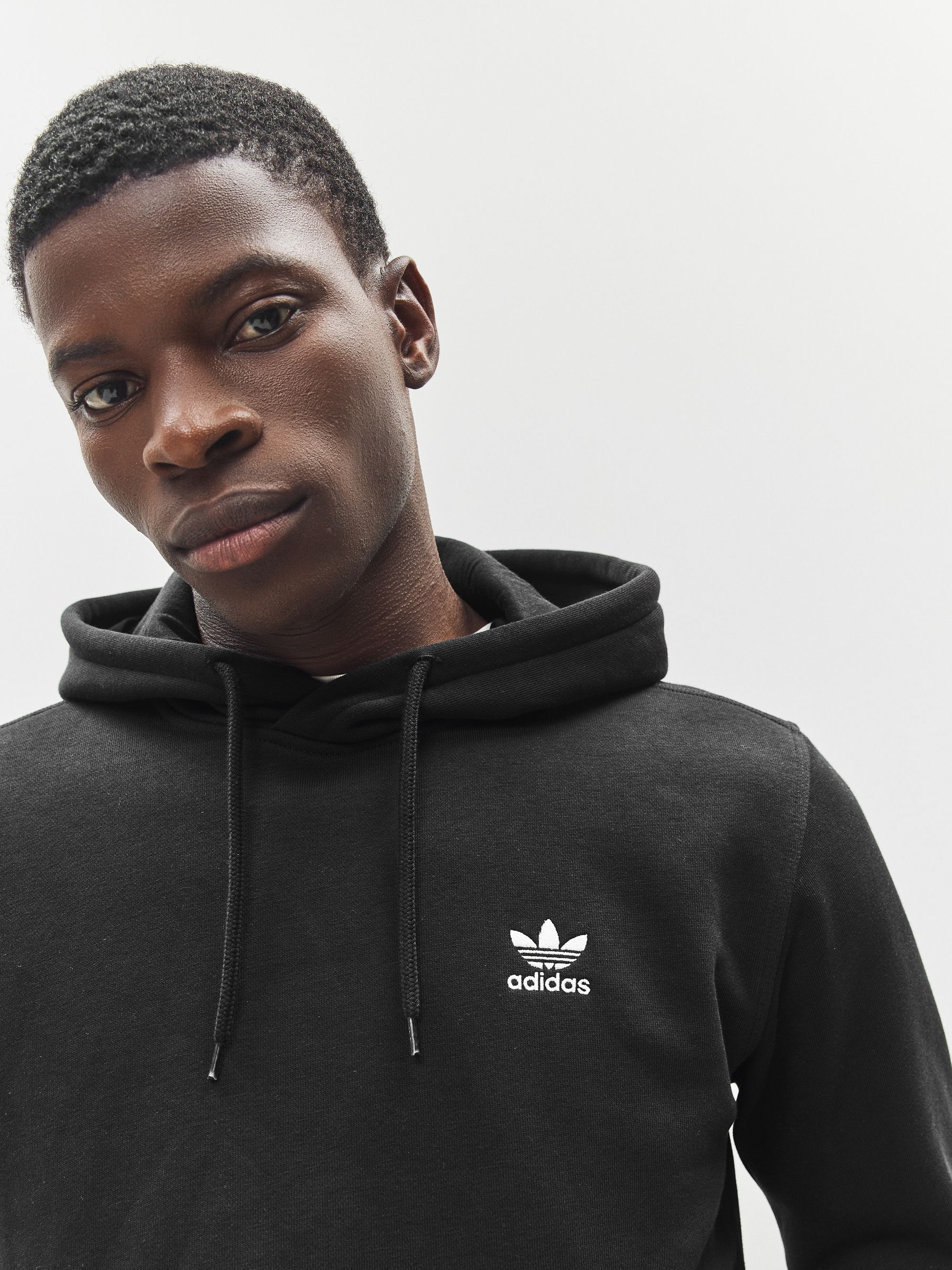 Buy adidas Originals Black Trefoil Essentials Hoodie from Next USA