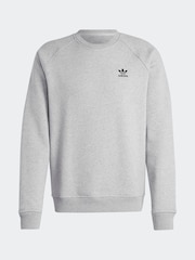 adidas Originals Grey Trefoil Essentials Crew Sweatshirt - Image 12 of 12