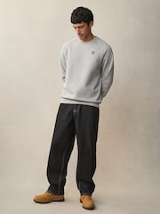 adidas Originals Grey Trefoil Essentials Crew Sweatshirt - Image 3 of 12