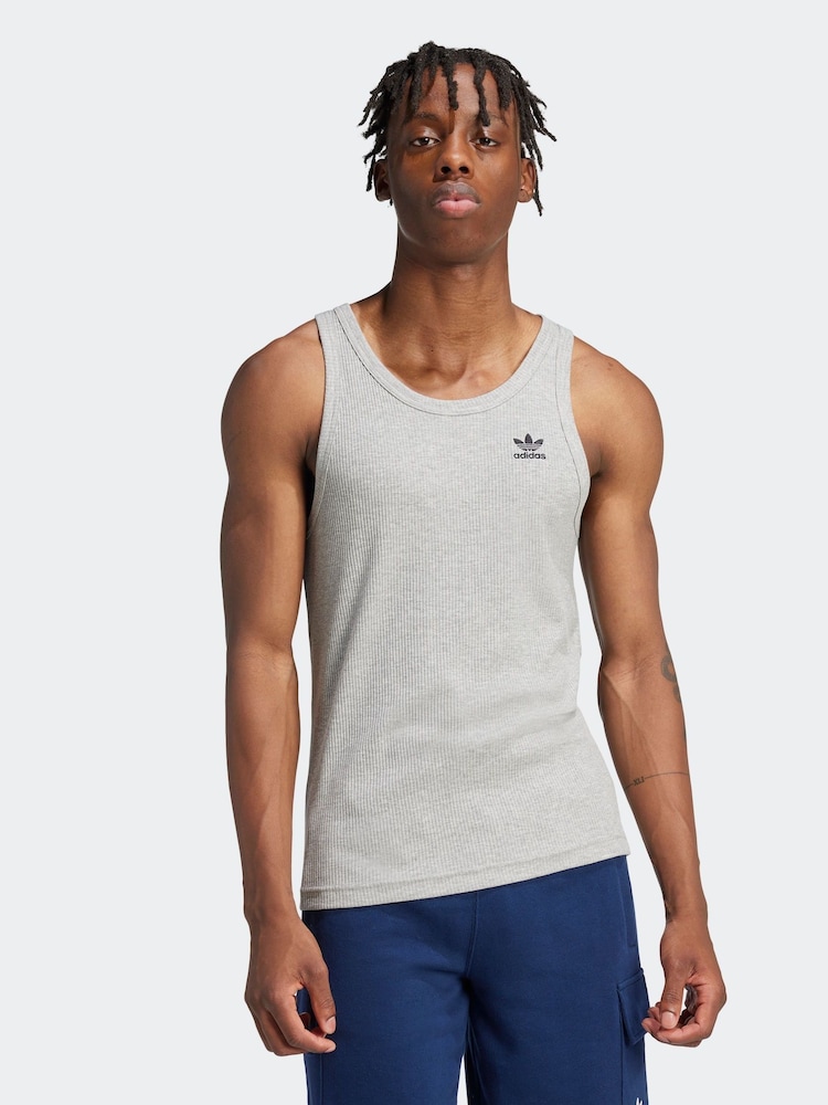 adidas Originals Grey Trefoil Essentials Vest - Image 1 of 6