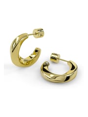 Peers Hardy Gold Radley 18ct Plated Twist Hoop Earrings - Image 3 of 4