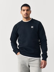 adidas Originals Black Trefoil Essentials Crew Sweatshirt - Image 1 of 5