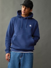 adidas Originals Blue Trefoil Essentials Hoodie - Image 1 of 12