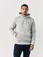 adidas Originals Grey Trefoil Essentials Hoodie - Image 1 of 5