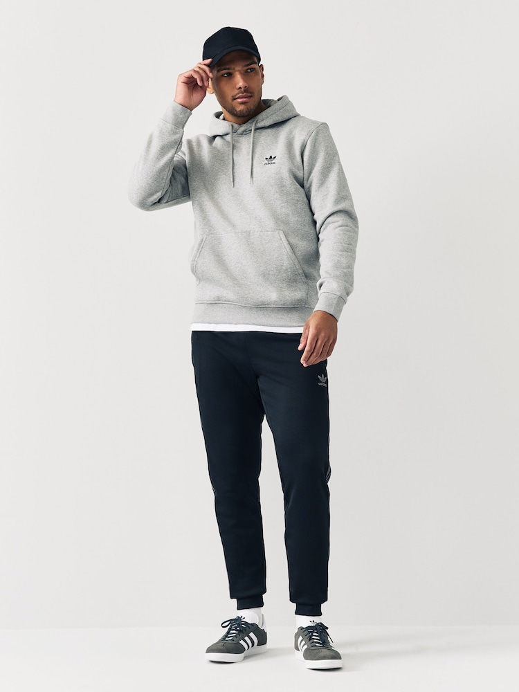 adidas Originals Grey Trefoil Essentials Hoodie - Image 2 of 5