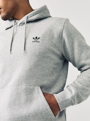adidas Originals Grey Trefoil Essentials Hoodie - Image 4 of 5