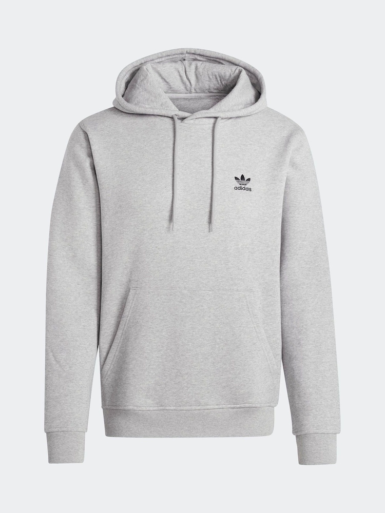 adidas Originals Grey Trefoil Essentials Hoodie - Image 5 of 5