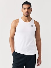 adidas Originals White Trefoil Essentials Tank Top - Image 1 of 5