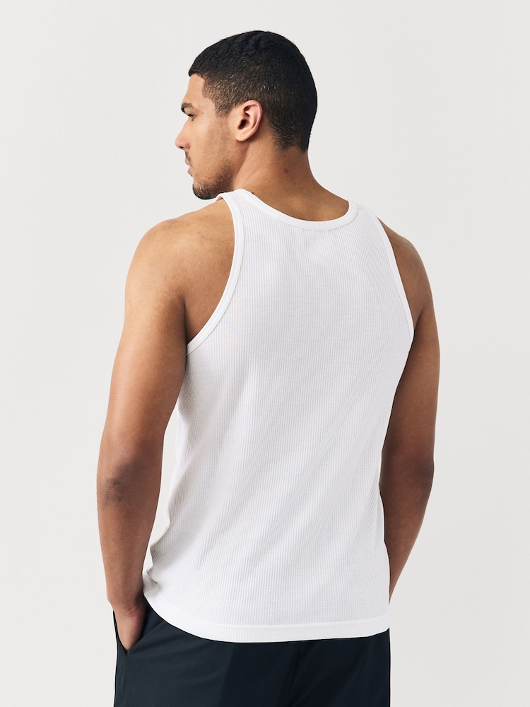 adidas Originals White Trefoil Essentials Tank Top - Image 2 of 5