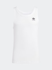 adidas Originals White Trefoil Essentials Tank Top - Image 5 of 5