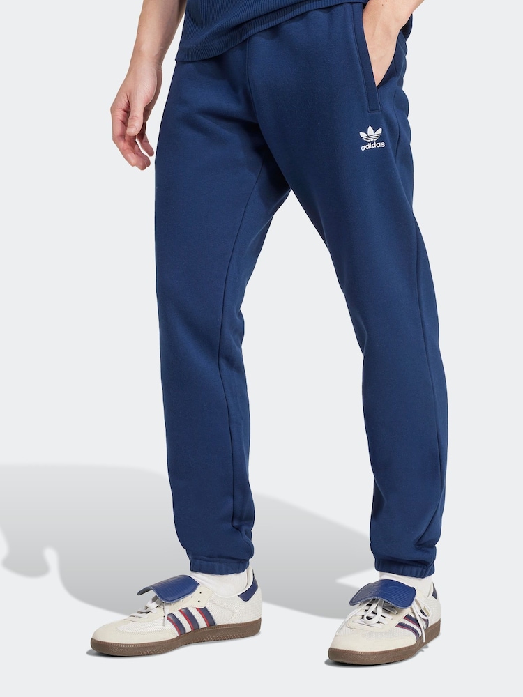 adidas Originals Blue Trefoil Essentials Joggers - Image 6 of 11