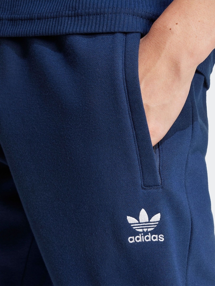 adidas Originals Blue Trefoil Essentials Joggers - Image 9 of 11