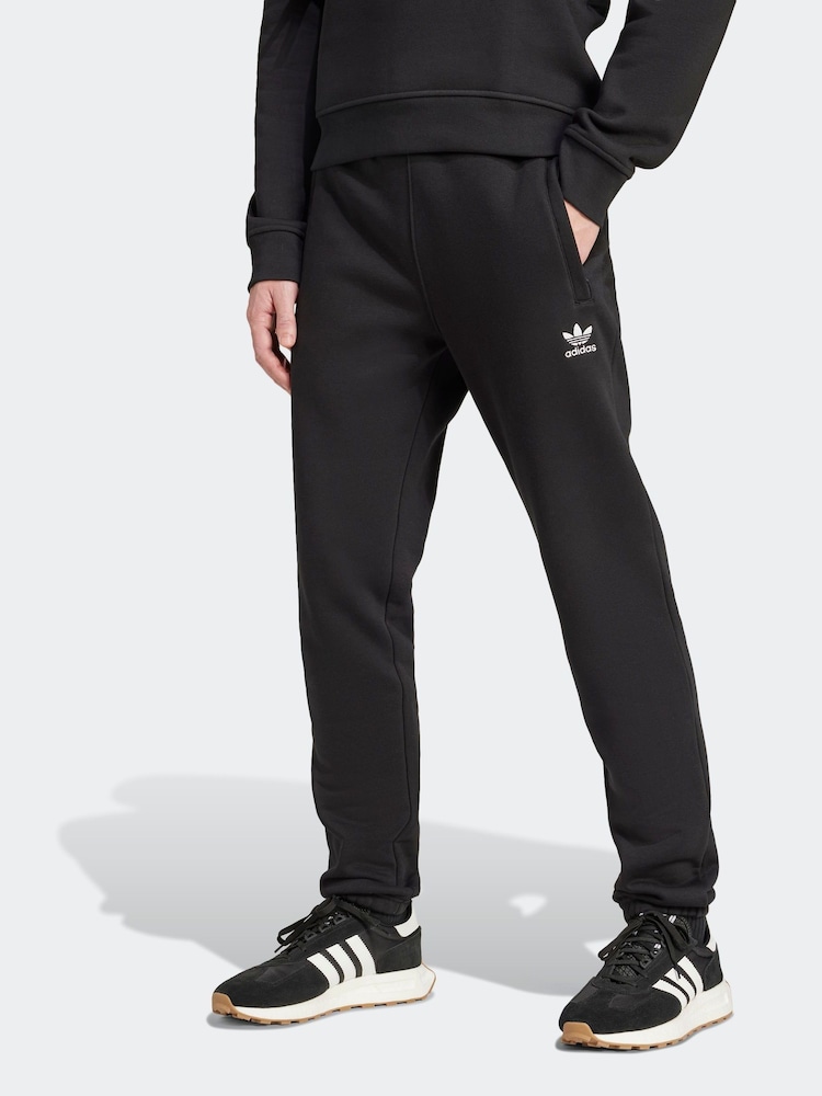 adidas Originals Black Trefoil Essentials Joggers - Image 1 of 6