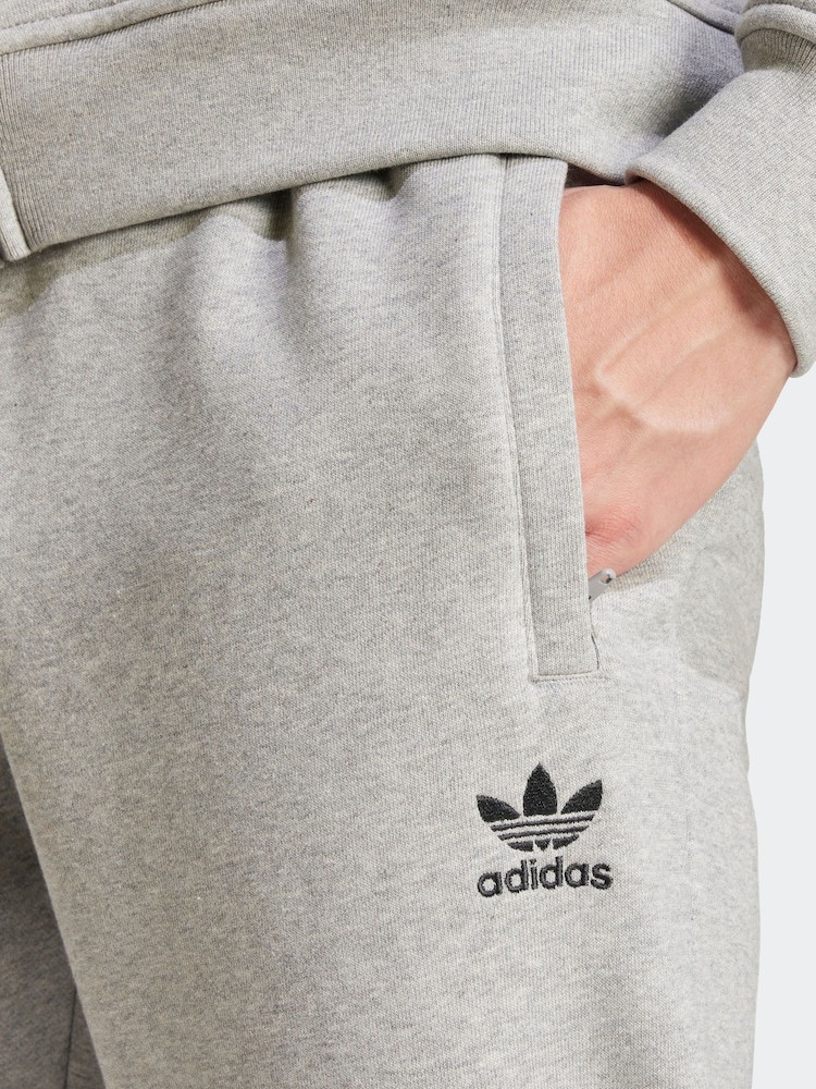 adidas Originals Grey Trefoil Essentials Joggers - Image 10 of 11