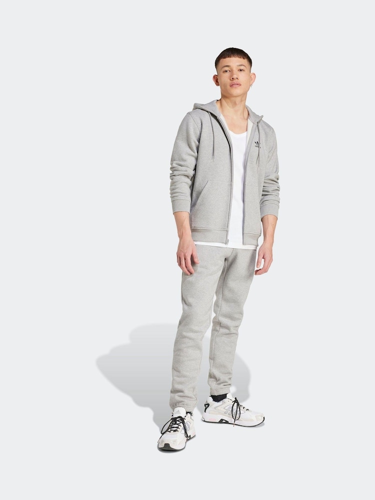adidas Originals Grey Trefoil Essentials Joggers - Image 8 of 11