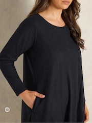 Evans Black Pocket Detail Dress - Image 4 of 6