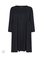 Evans Black Pocket Detail Dress - Image 5 of 6
