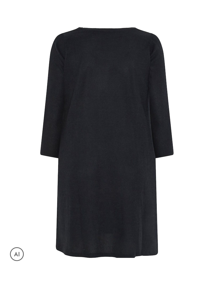 Evans Black Pocket Detail Dress - Image 6 of 6 Evans Black Pocket Detail Dress - Image 6 of 6