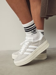 adidas Originals Grey Gazelle Bold Trainers - Image 1 of 11
